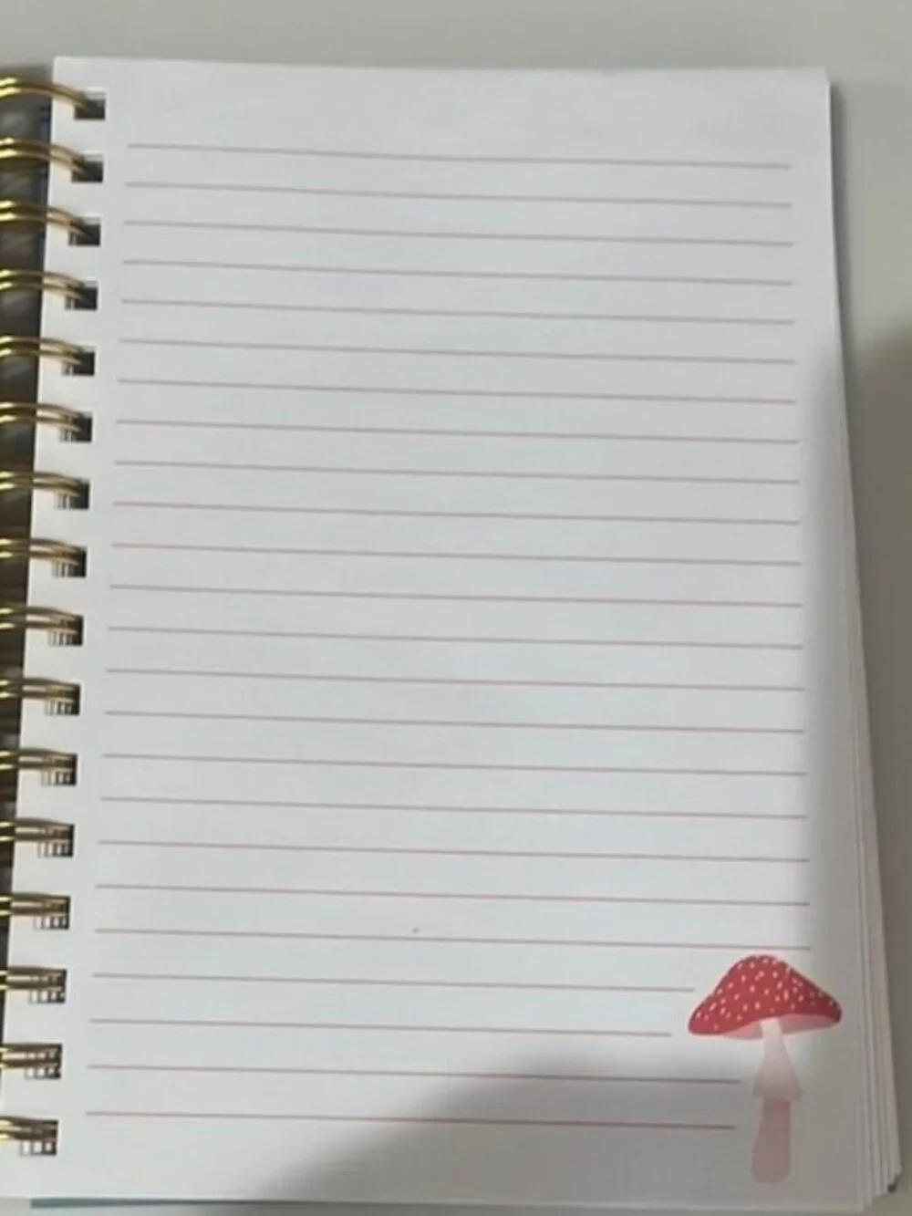 Blue Mushroom Spiral Notebook